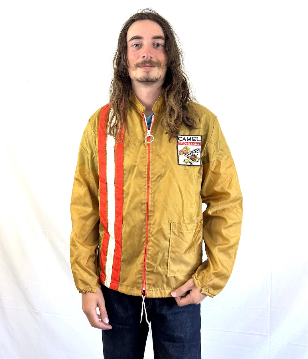 Cigarettes Racing Jacket Vintage 1970s 70s Racing Nylon Windbreaker Jacket - Camel Cigarettes GT ...