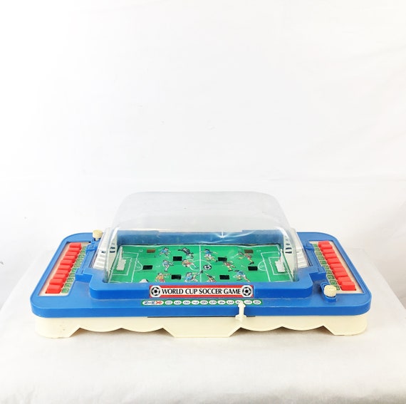 Vintage VTG World Cup Table Top Push Button Soccer Game Etsy