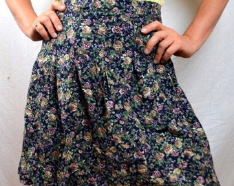 Vintage 80s 90s Floral Mini Skirt by Weathervane