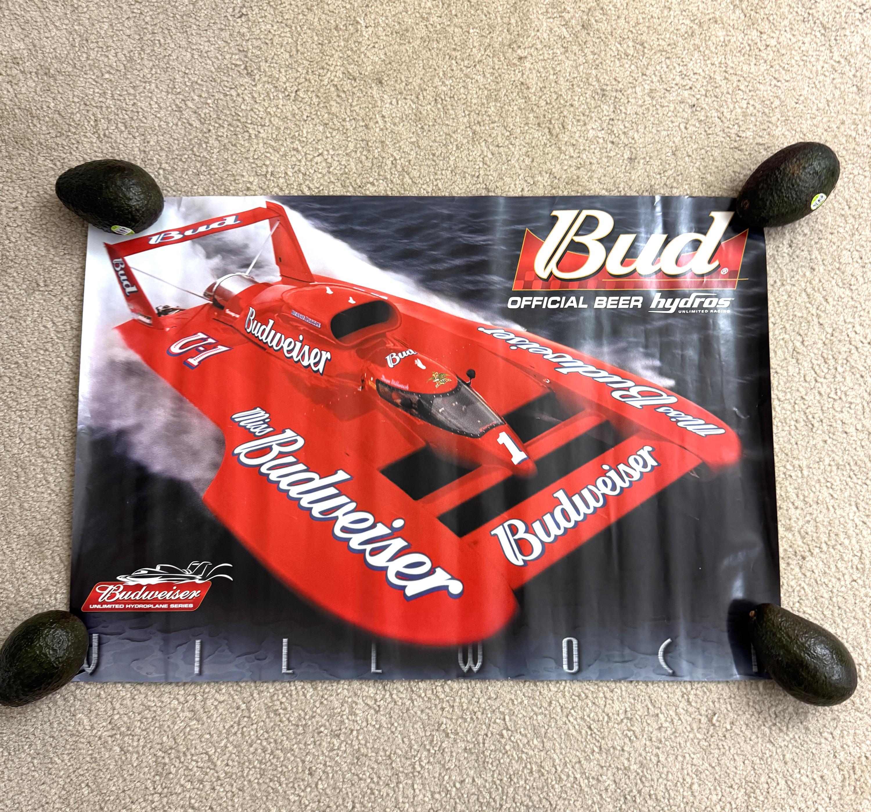 AKスタイルTAKARA Musican Budweiser Vintage 2000 Budweiser Beer Racing Hydroplane Race Collectible