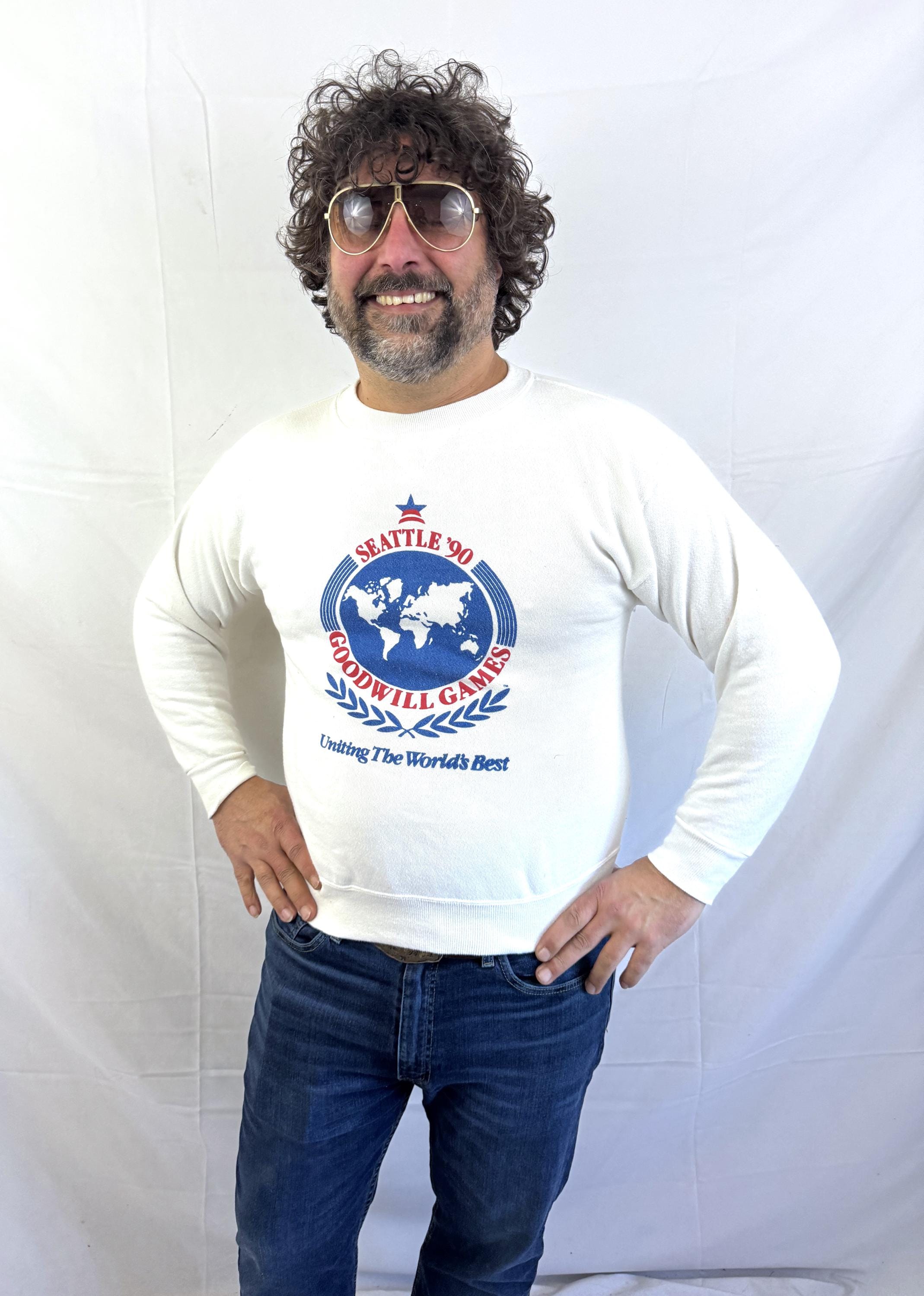 Vintage 190s 1990s 1990 Seattle Goodwill Games White Sweatshirt - Etsy