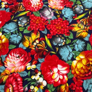 Bufanda de seda vintage floral grande Oscar de la Renta