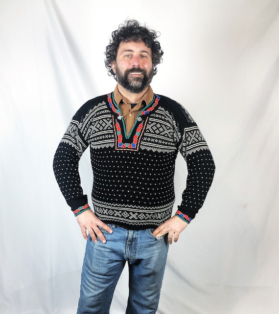 Vintage Nordic Wool Norway Pullover Sweater - Fig