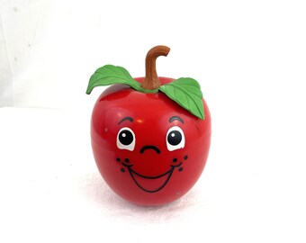 Sweet Vintage Kitsch Apple - Happy Apple - Long Stem - 1972