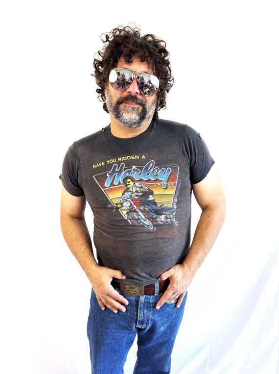 Vintage 80s Harley Davidson 3D Emblem T-shirt - Locke's New Mexico
