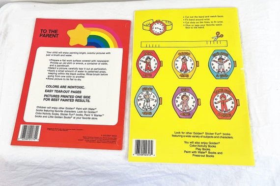 Vintage My Buddy Paint With Water 1986 Hasbro A Golden Book Coloring Book