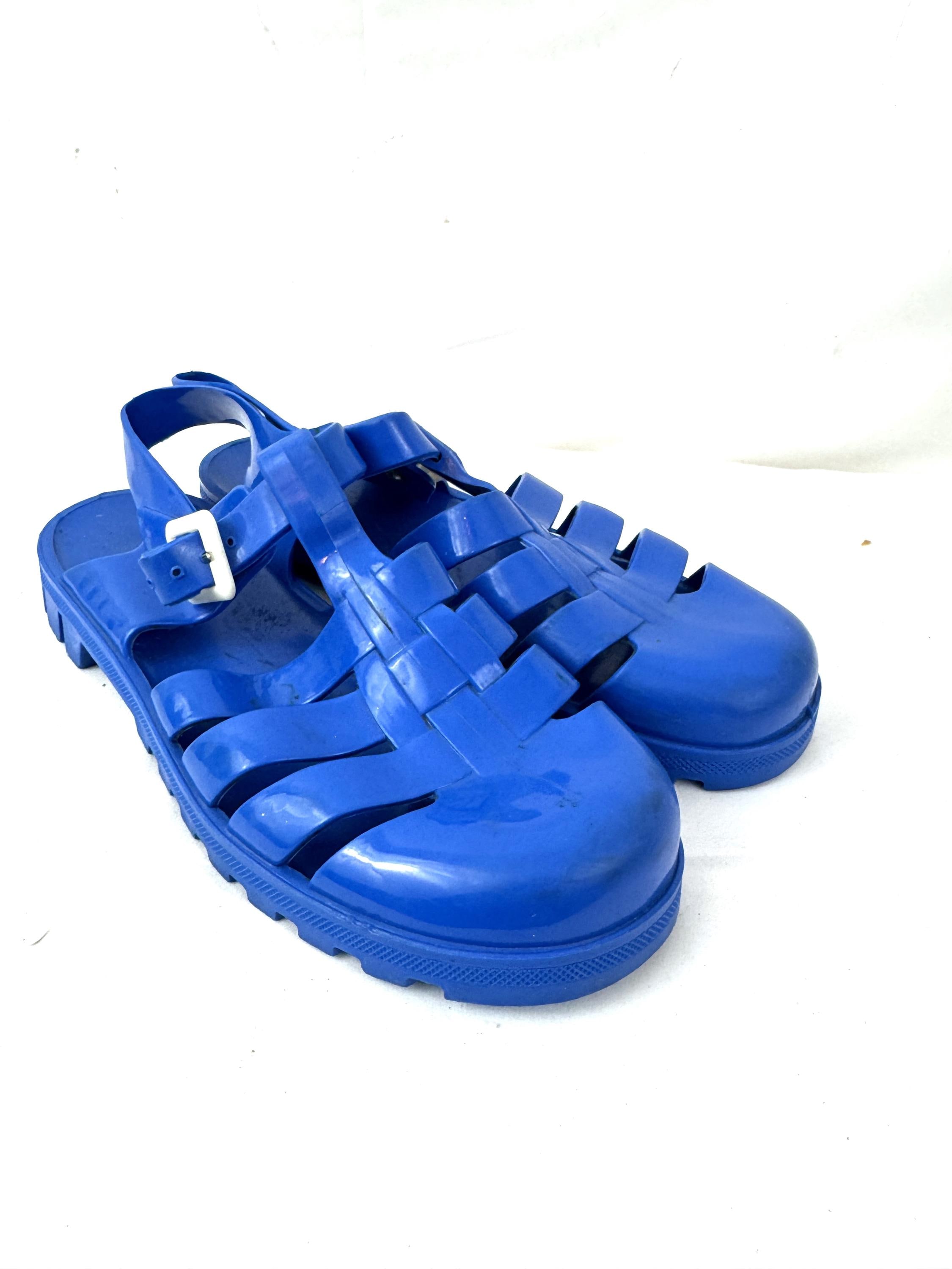 COVOYYAR Women's Vintage Thick Heeled Jelly Sandals - Crystal Beach Shoes For Summer