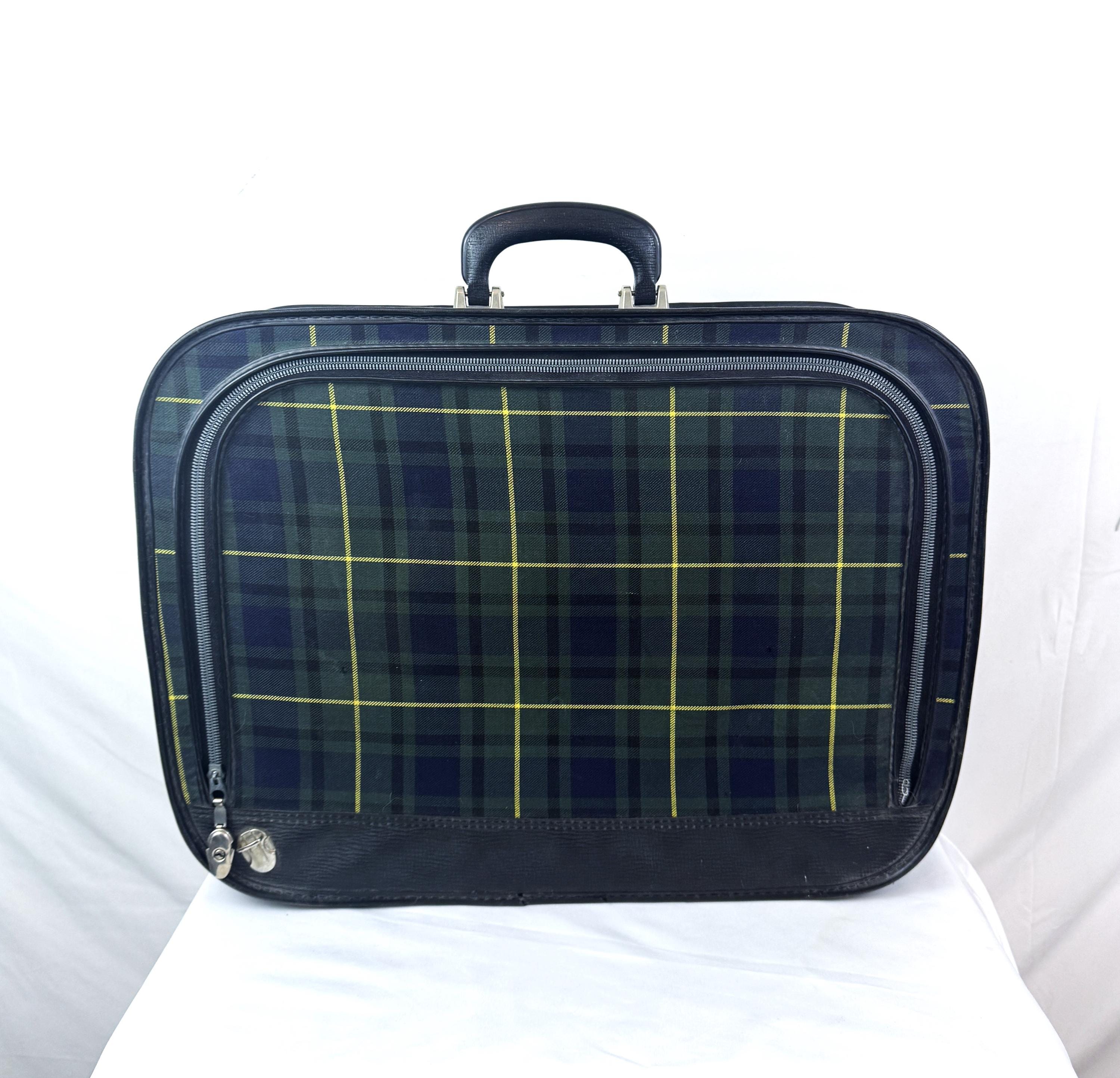 Blue Plaid Suitcase - Etsy display picture 1