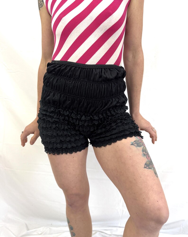 Vintage Black Ruffled Square Dancing Rockabilly Bloomers - Great ...
