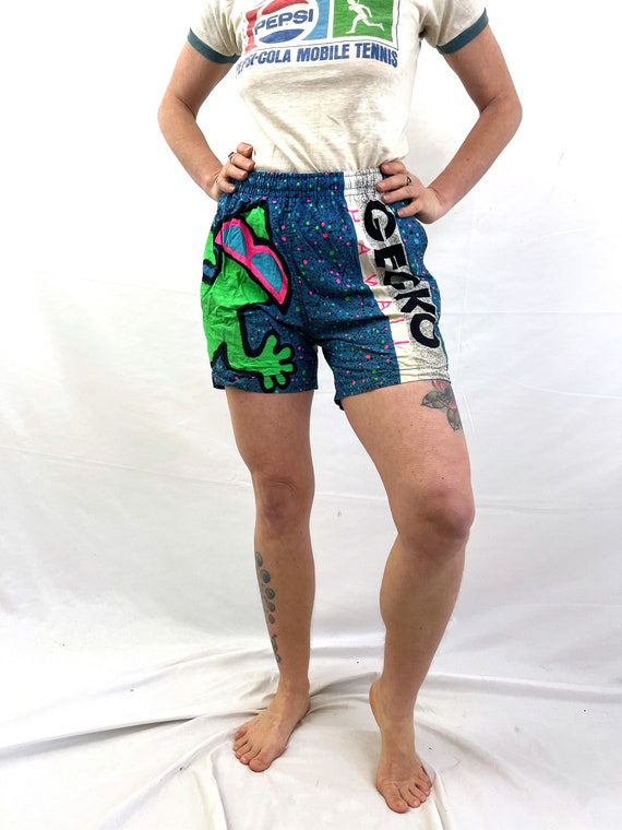 Vintage 80s 90s Gecko Neon Summer Jams Shorts