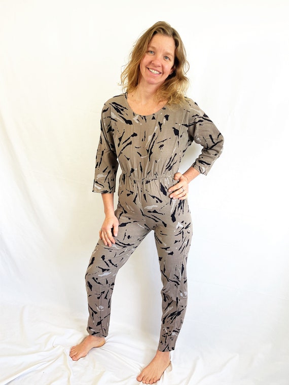 WOW Vintage 80s 1980s Onesie Romper Cotton Jumpsu… - image 4