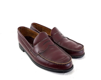 Vintage Penny Loafers Leather Shoes - Oakwoods