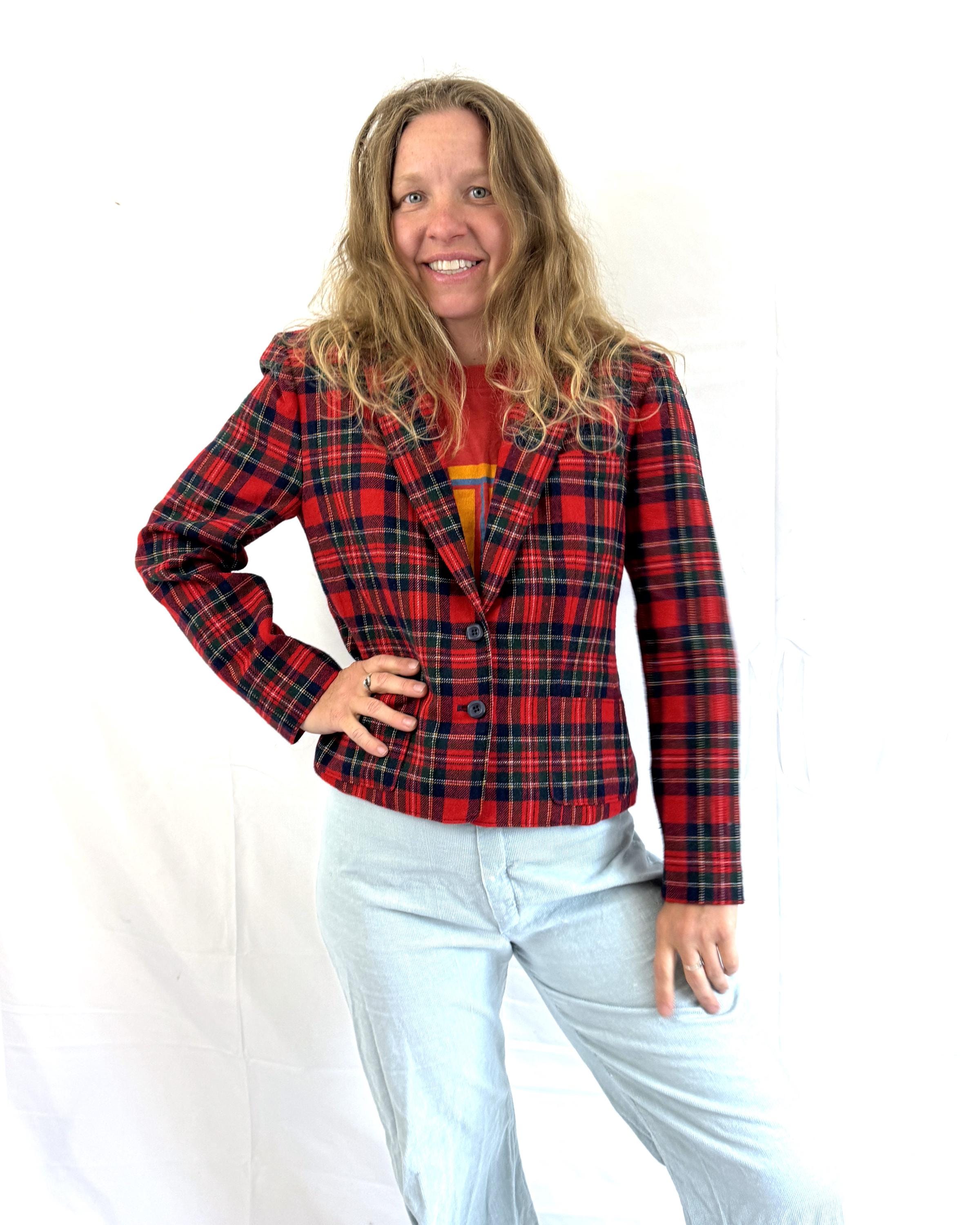 ペンドルトン　テーラードジャケット　バージンウール　男女　赤　ヴィンテージ 中古・古着通販】PENDLETON (ペンドルトン) 50s チェックウール