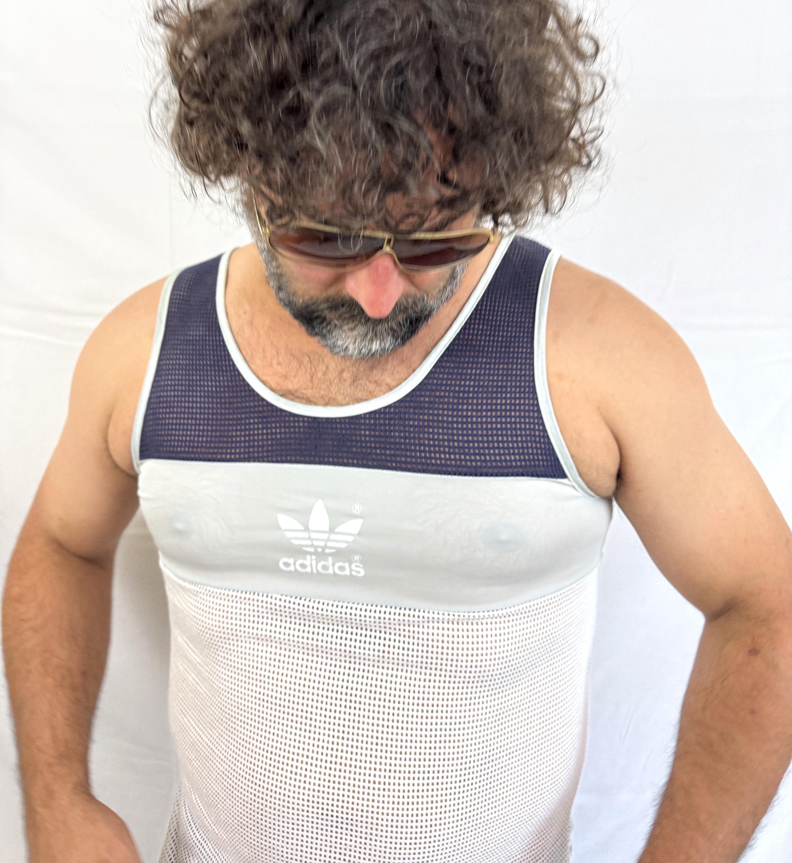 adidas gazelle silver green womens 90's Adidas Mesh Tank Top (Size L) – VintageFolk main image 1