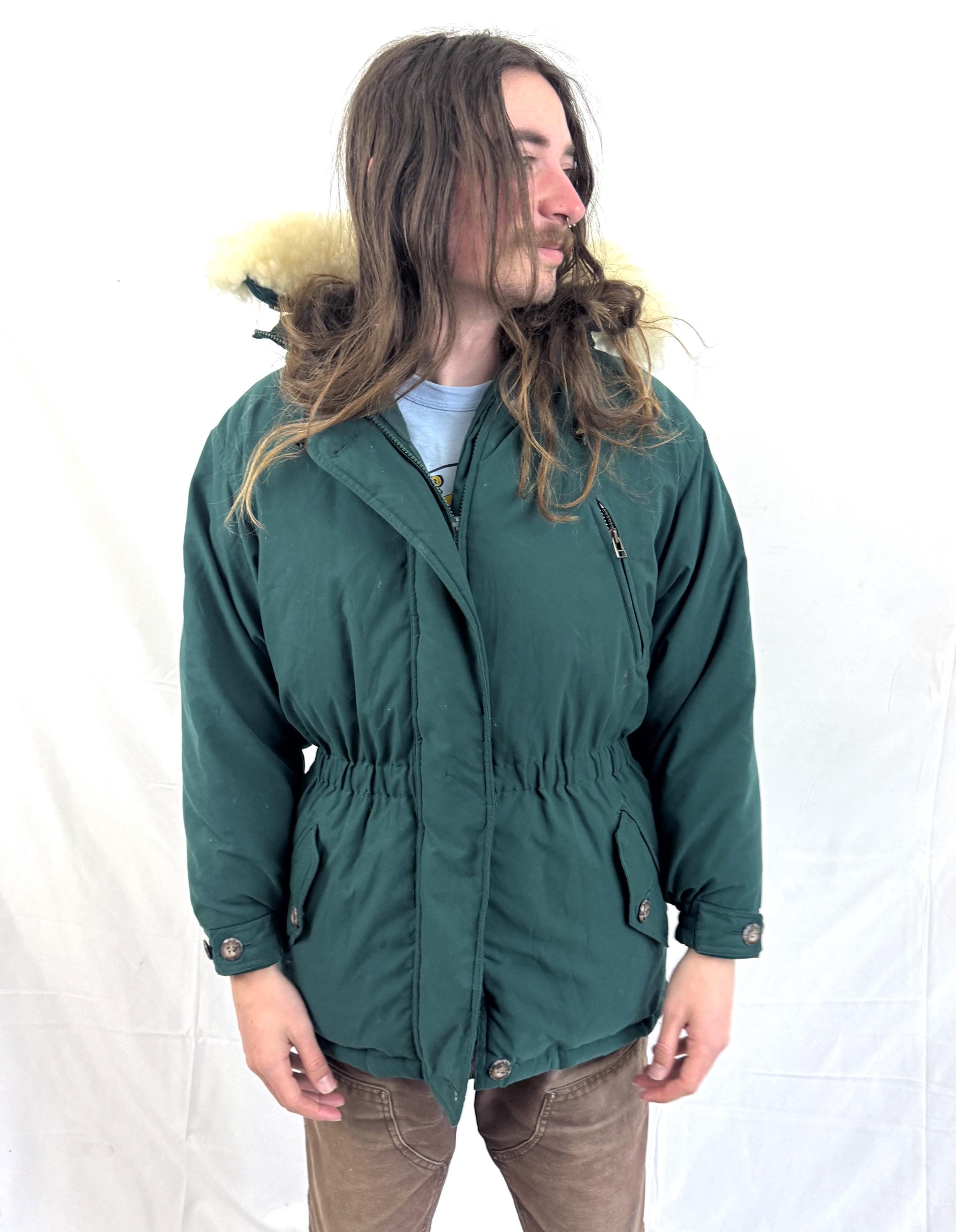 Vintage 1990s 90s Eddie Bauer Polar Parka Goose Down Green