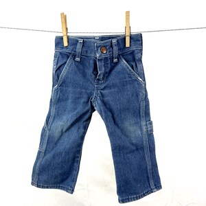 Pantalones vaqueros de mezclilla Wrangler estilo carpintero vintage para niños - Talla 1 imagen 5