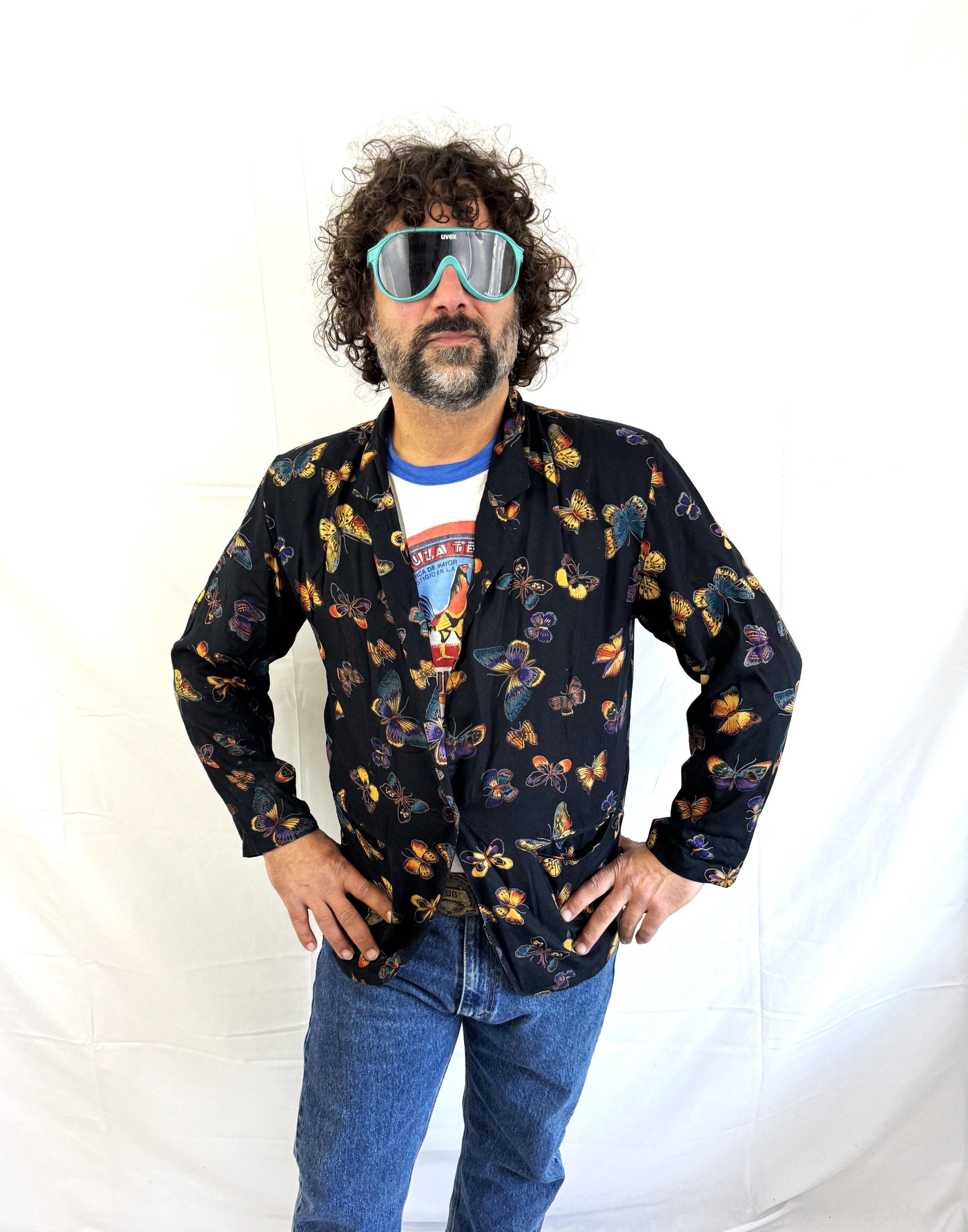 テーラードジャケット vintage made in ITALY buterfly jacket Butterfly Jacket - Etsy