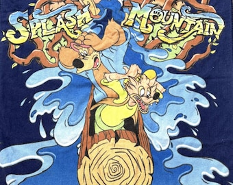 Vintage Disney Splash Mountain Beach Towel - Made in Brazil
