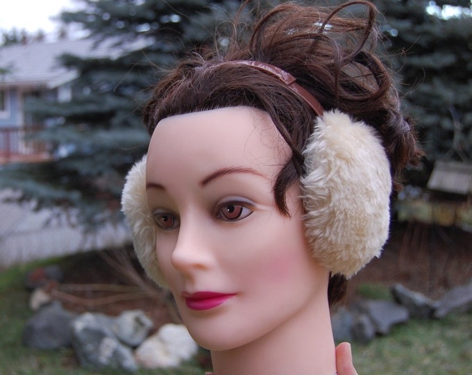 White Vintage Ear Muffs Etsy
