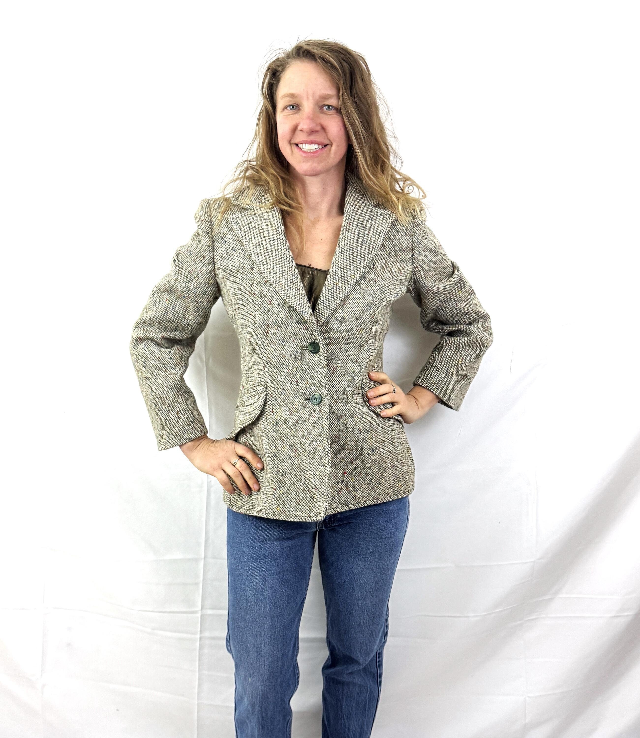 Vintage Jimmy Hourihan of Dublin Woven Irish Jacket Blazer Coat