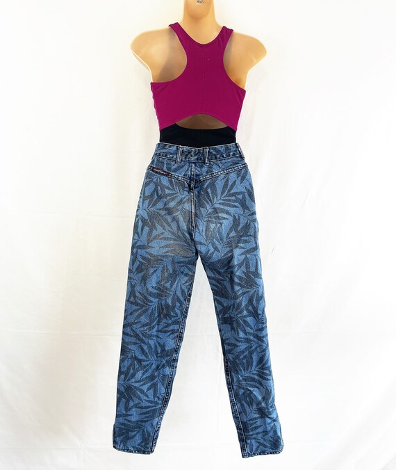 Vintage 80s 1980s St Tropez High Waisted XS Leave… - image 4