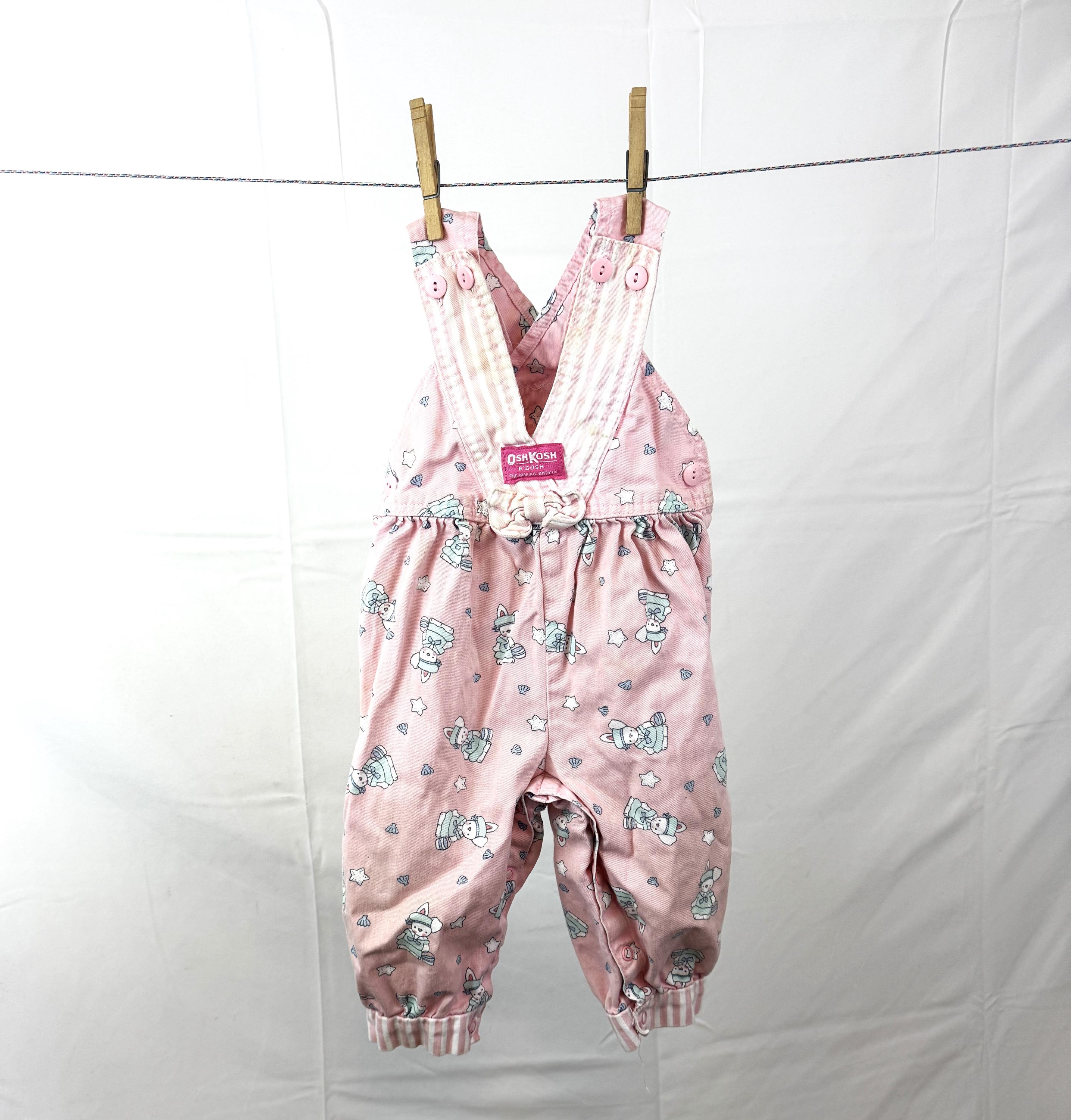 VTG Oshkosh Baby B'gosh Overalls Vestbak BUDDIES RARE 18
