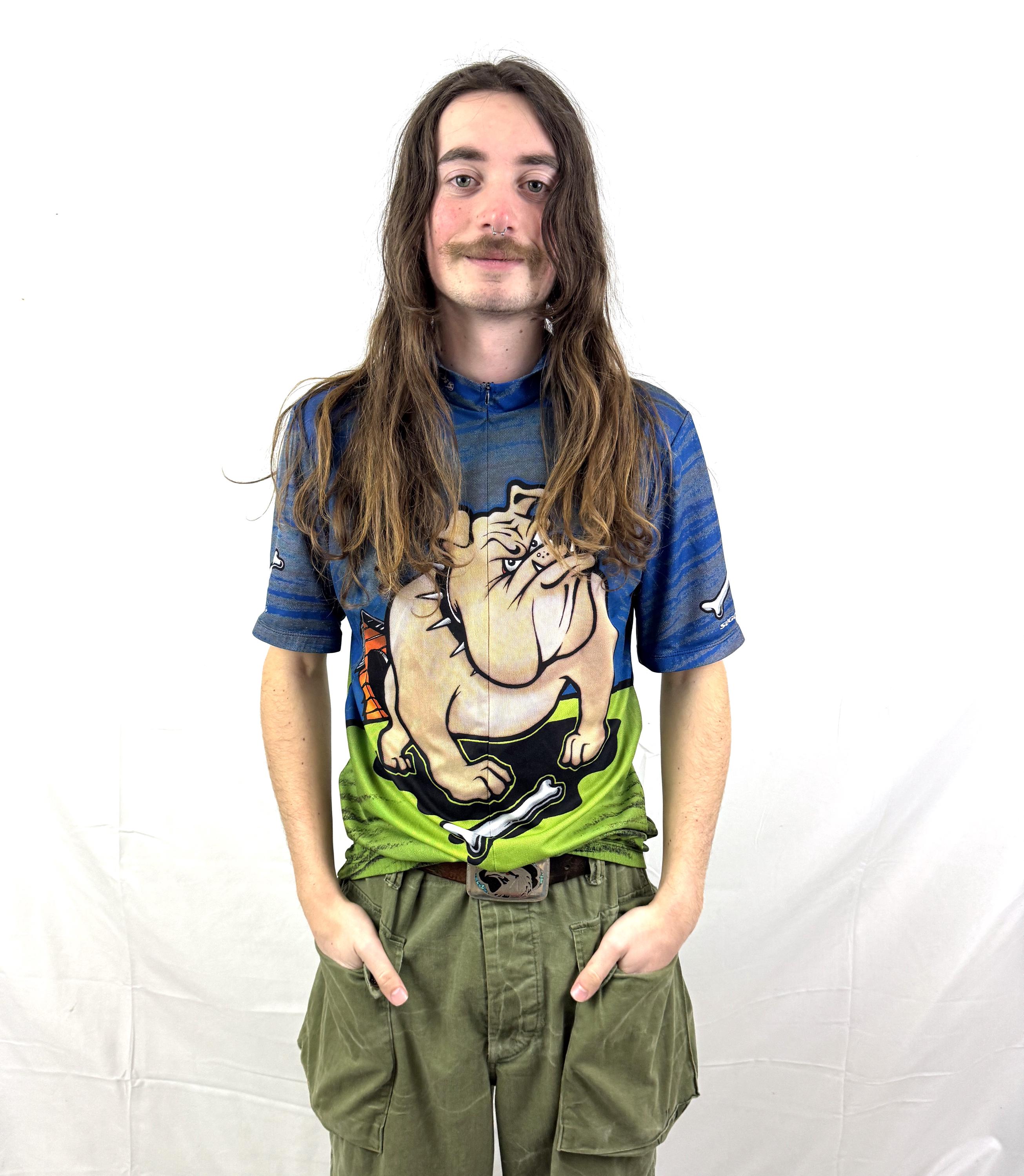 Vintage 90s Cycling Bike Jersey Shirt - SUGOI Bulldog Spike - Made