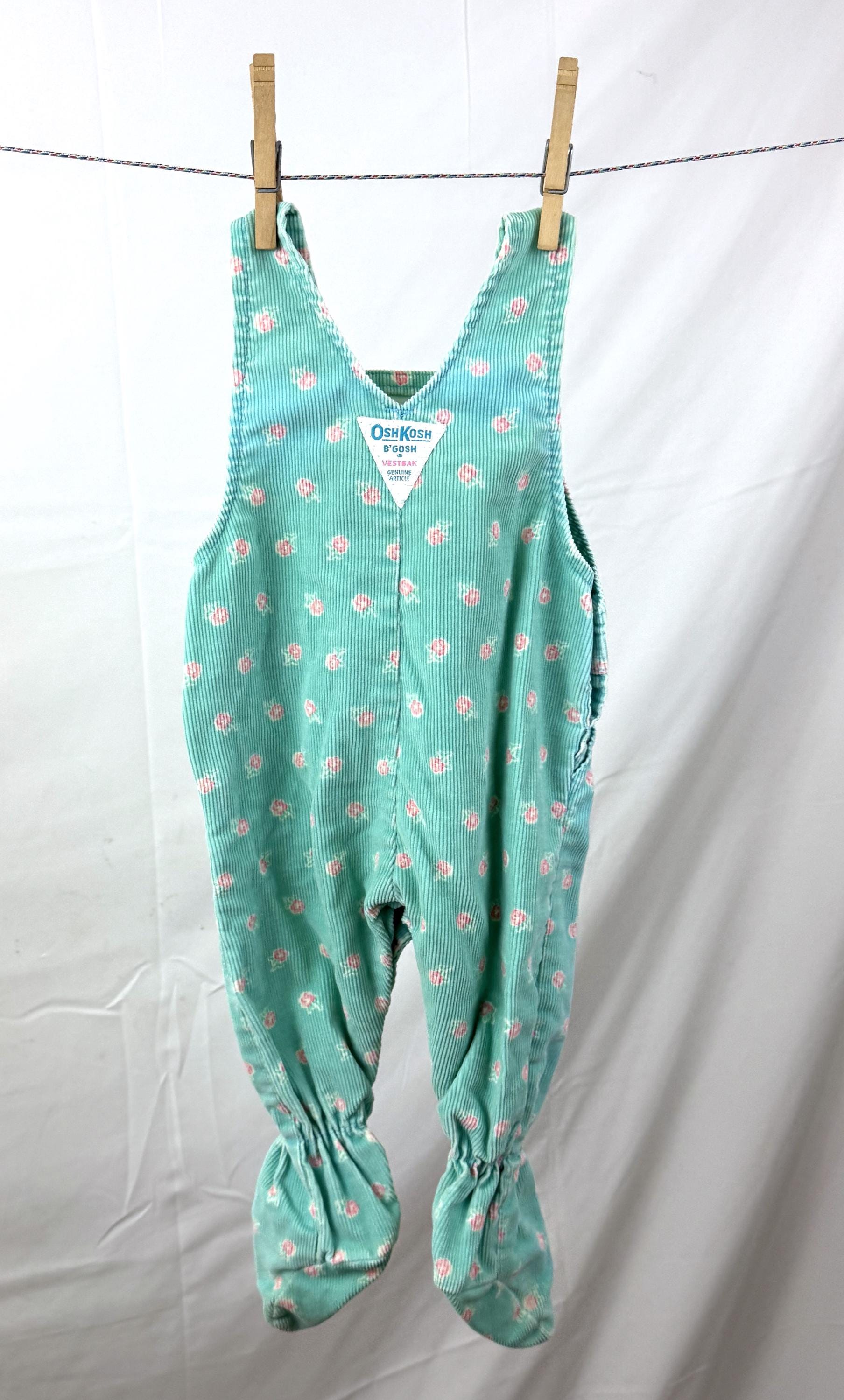 Vintage 1980s 80s Floral Osh Kosh B'gosh Oshkosh Corduroy Vestbak