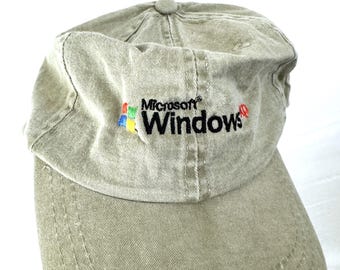 Vintage 1990s 90s Microsoft Windows XP Computer RARE Hat - Etsy