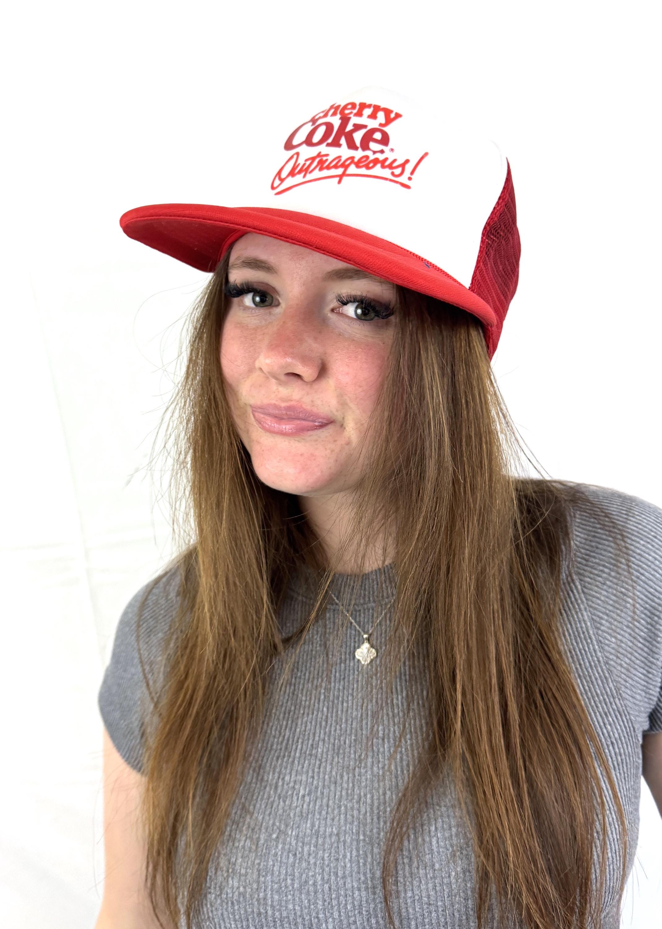 Vintage 1980s 80s Cherry Coke Outrageous Coca-cola Trucker