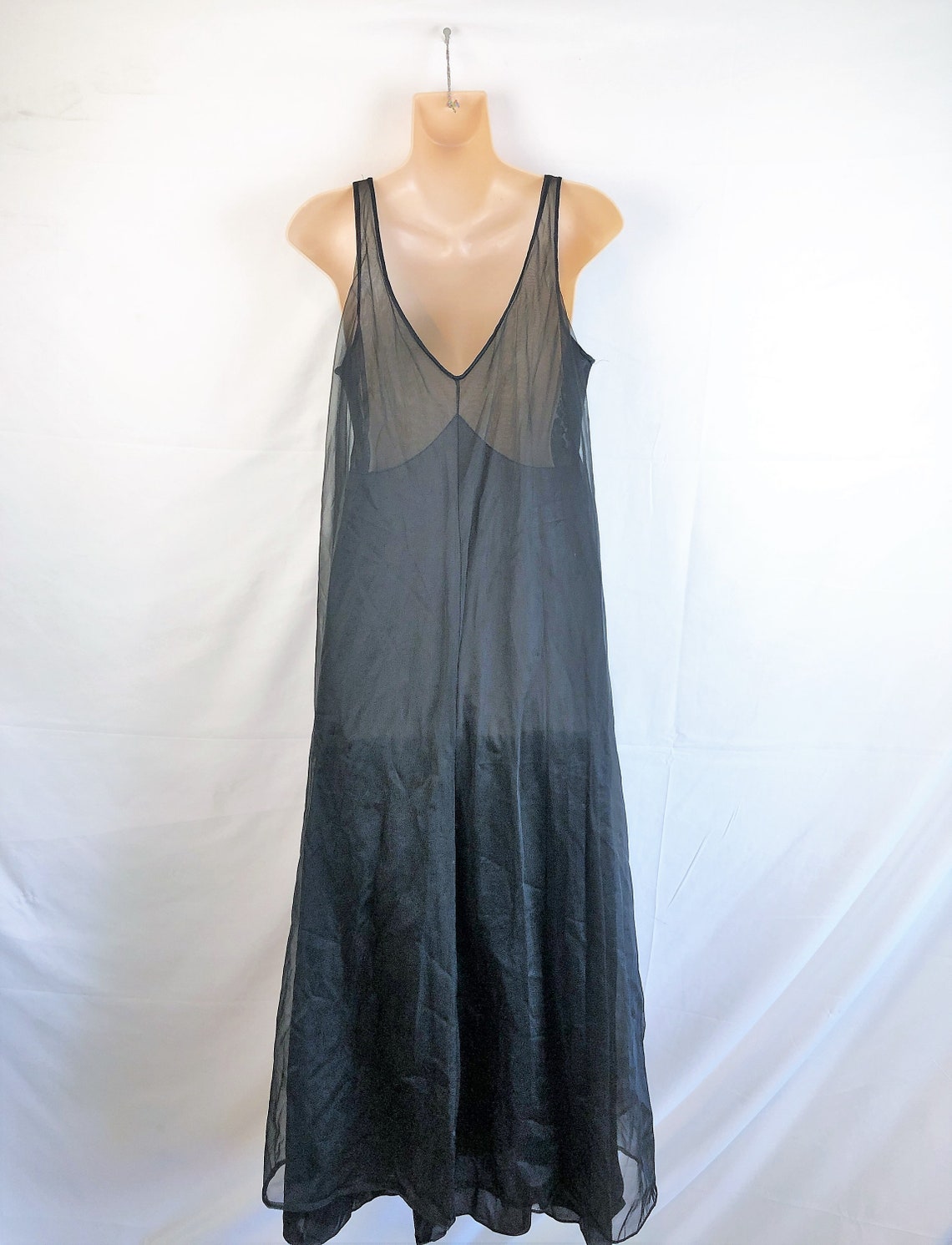 Vintage Vanity Fair Nightgown Sexy Black Party Nightie Dress | Etsy