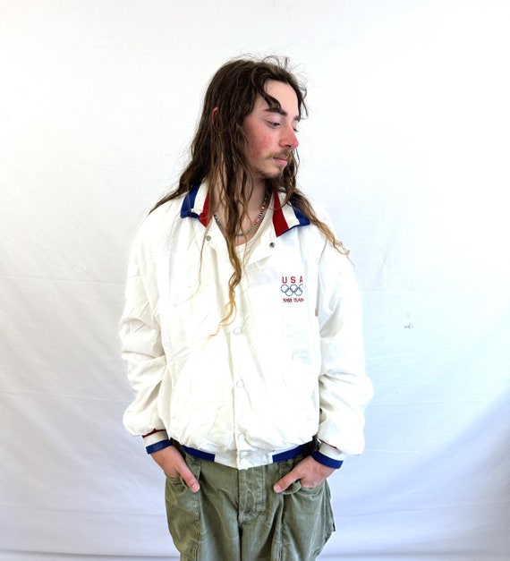 【ラッピング無料】 Vintage 1980s 80s 1988 Olympics USA Games Olympic Team メンズウェア