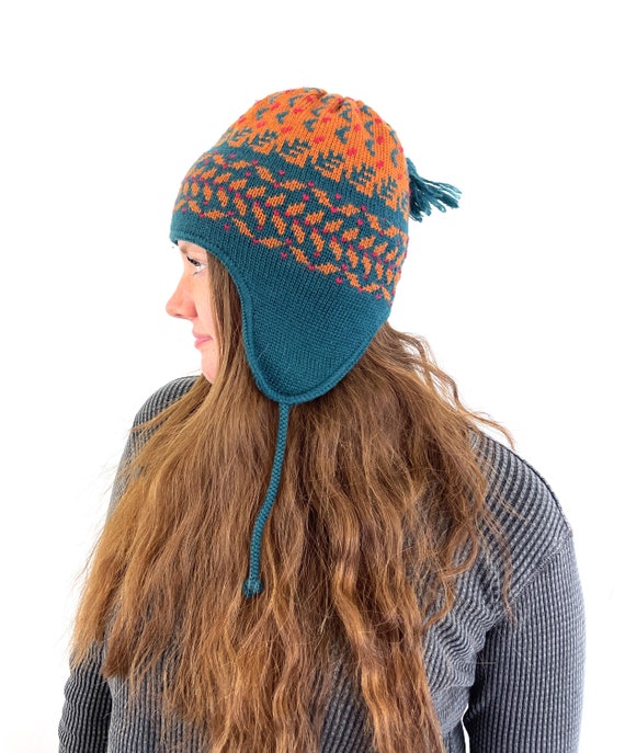 Vintage Capello Wool Ski Hat Vintage CAPELLO Wool Toque Knit Winter Ski Hat Made in  main image 4