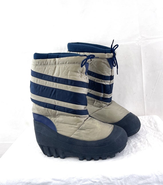 Vintage 1980s 80s Striped Winter Snow Moon Boots -