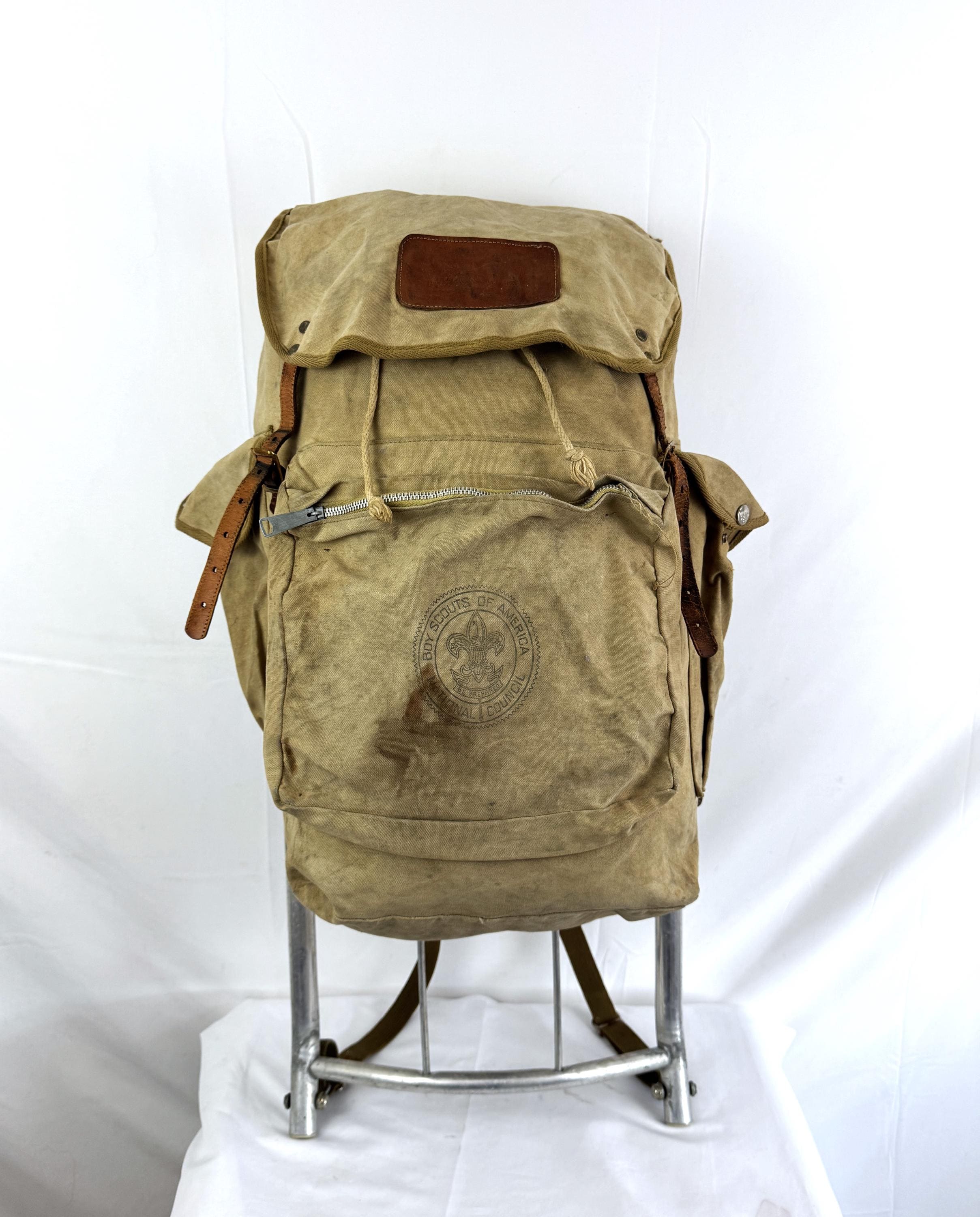 ボーイスカウト バックパック 60’s ビンテージ~60's○BOY SCOUT OF AMERICAキャンバスバックパック○2102