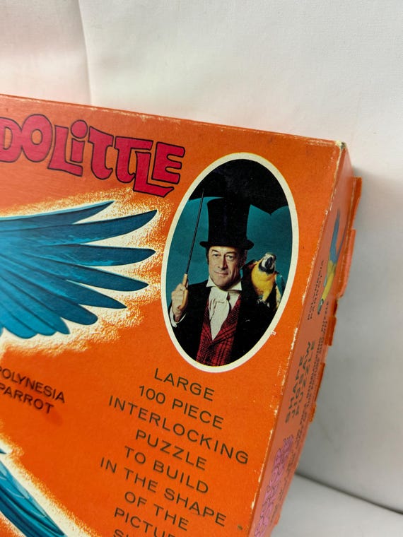 Vintage 1960s 60s Doctor Dolittle Polynesia Parrot Puzzle