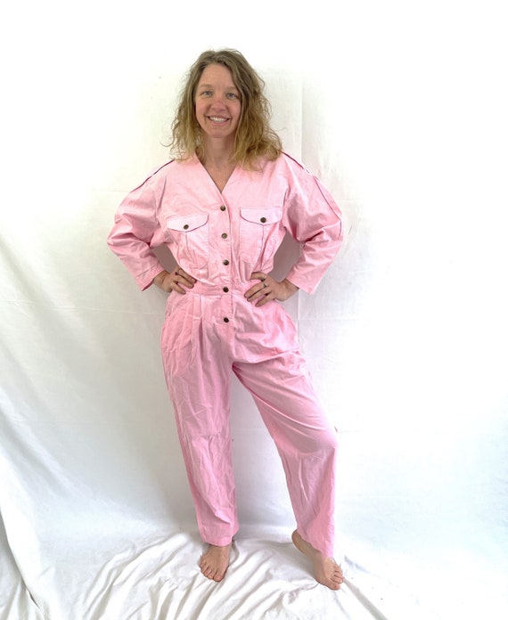 Vintage 1980s 80s FUN DVF Rare Designer Pink Jumps