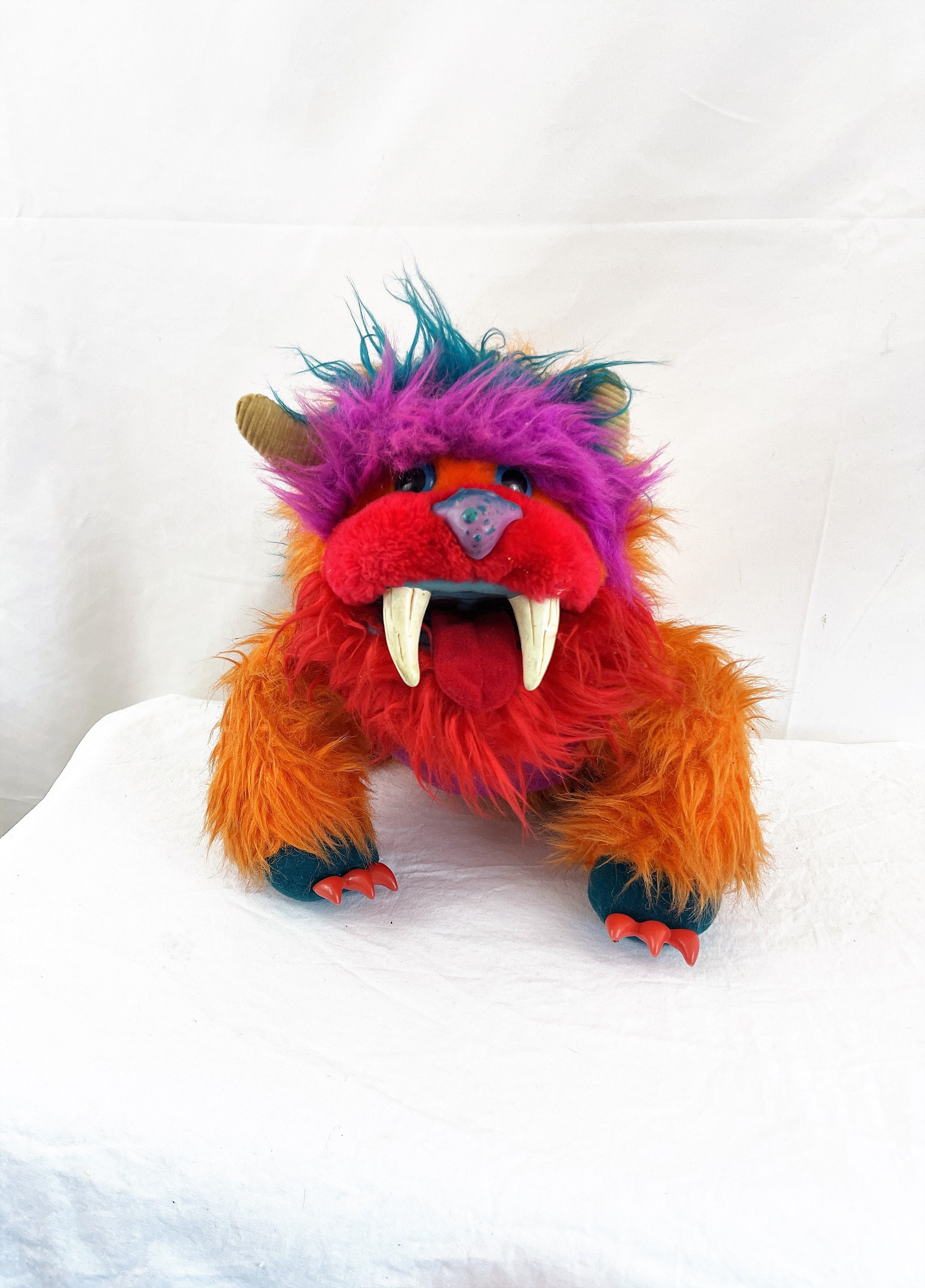 Vintage 1980s 80s 1986 My Pet Monster Plush Hand Puppet Stuffed