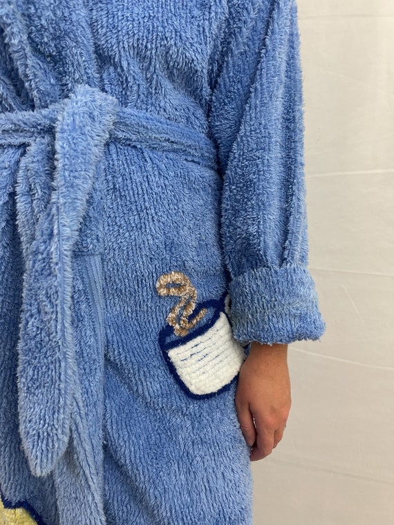 Vintage 1980s 80s Fun Chenille Damze Robe Canyon G… Gem