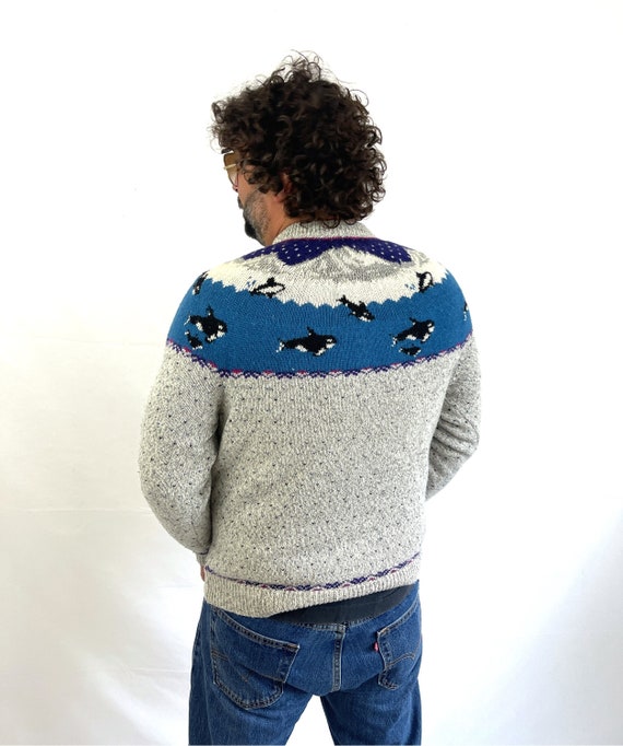 Vintage 80s 1980s Woolrich Orca Wool Whale Sweater - image 4