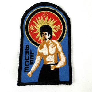 Vintage 1980s 80s Bruce Lee Martial Arts Patch Badge