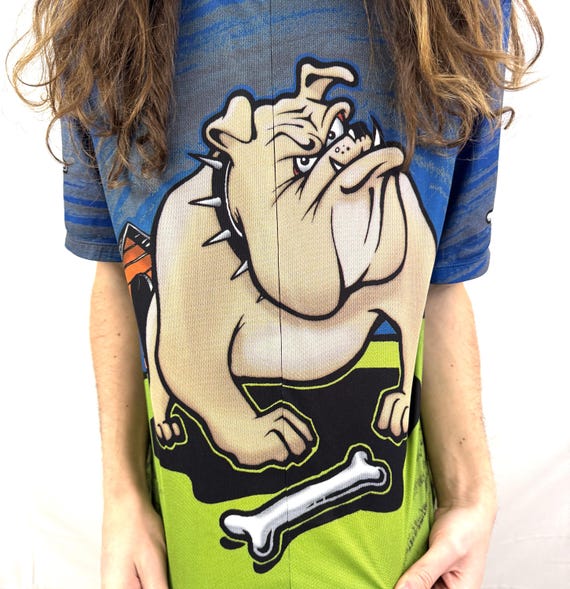 Vintage 90s Cycling Bike Jersey Shirt - SUGOI Bulldog Spike - Made