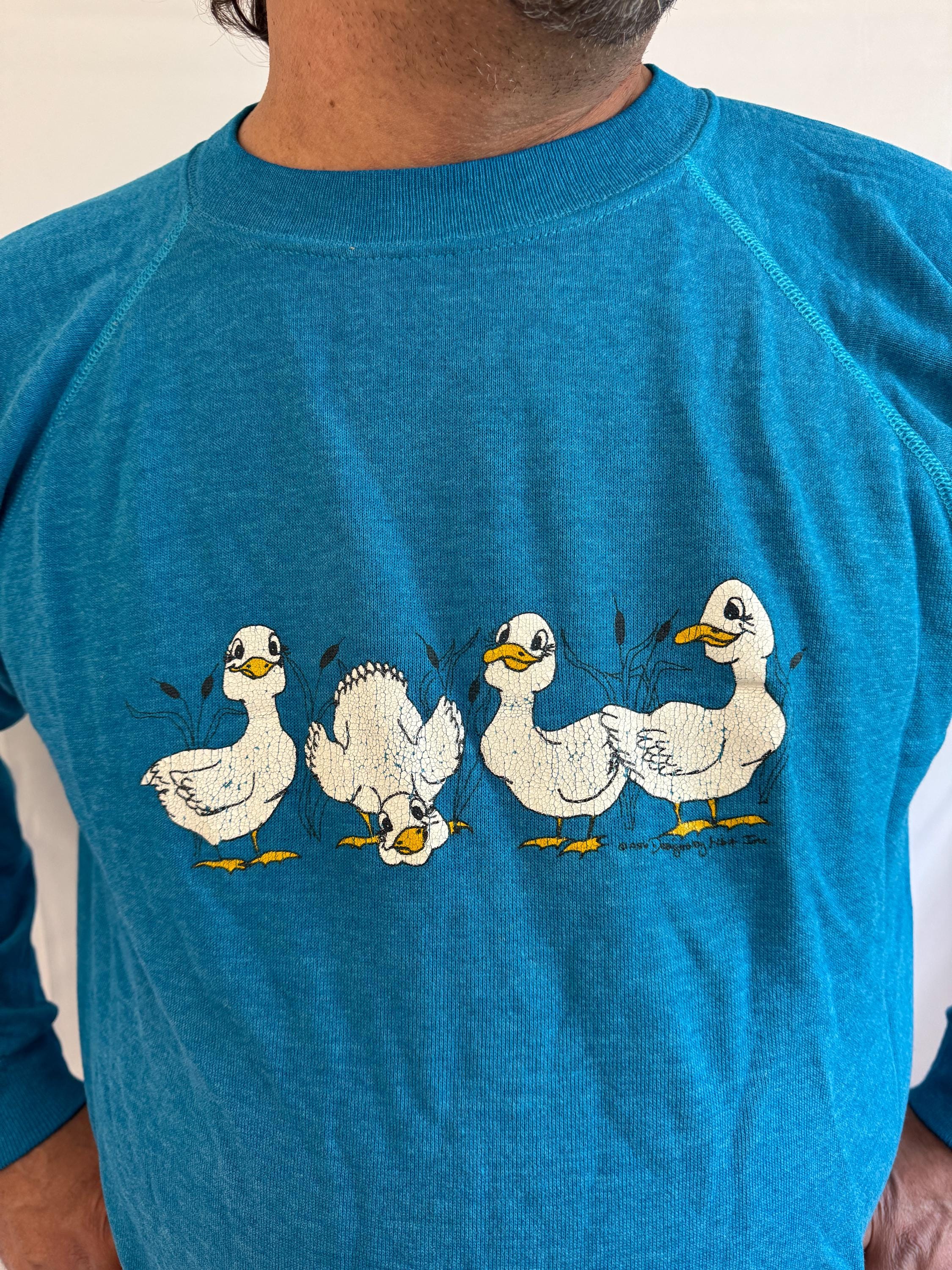 トップス 80's vintage duck comical sweat Vintage 80s 1980s Funny Duck Sweatshirt - Etsy