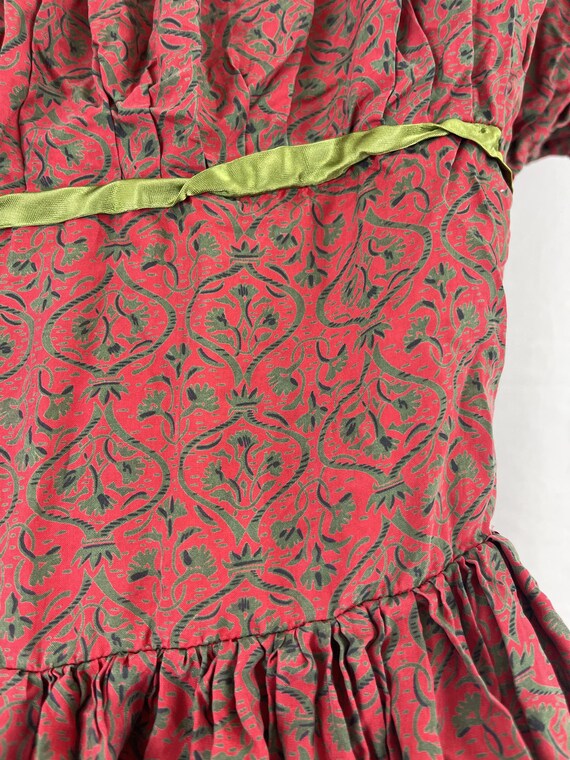Vintage 1950s Floral Silk 50s Flower Dress - Vien… - image 9