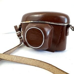 Vintage Zeiss Ikon Leather Hardshell Hard Shell Camera Case