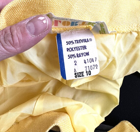 Vintage 1970s 70s Yellow Kolortron Wide Leg Legge… - image 8