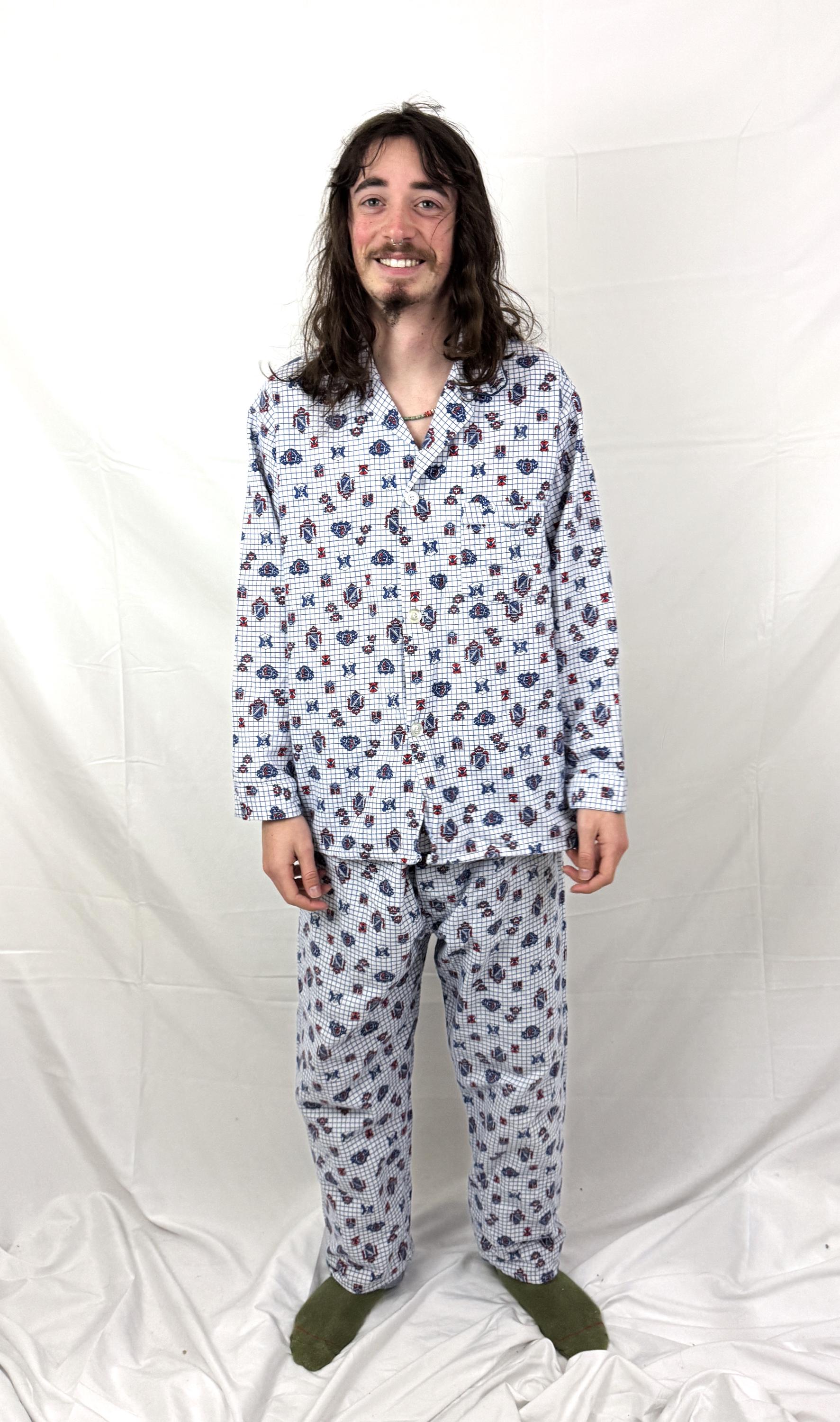 Vintage 1970s 70s Flannel Pajama Matching Set - Jcpenney - Etsy