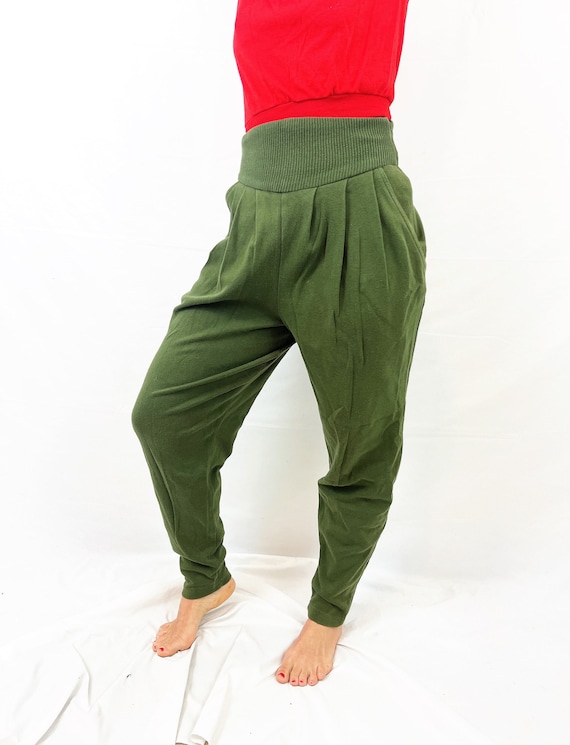 FUN Vintage 80s Tina Hagen Pleated Harem Green Pants -  Canada