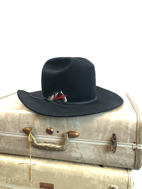 Vintage Black Resistol Cowboy Western Hat