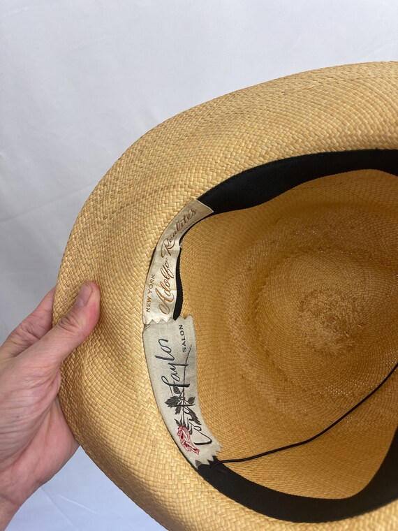 Vintage Adolfo Realites New York  Straw Woven Hat… - image 4